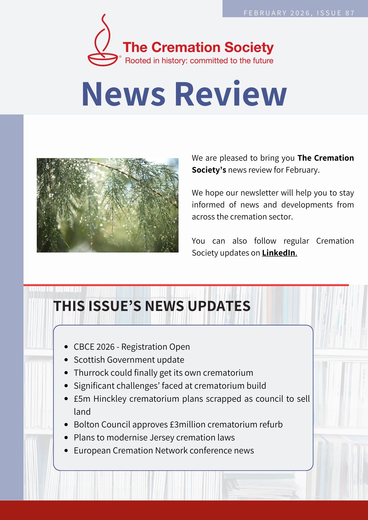 Cremation Society February 2026 Newsletter